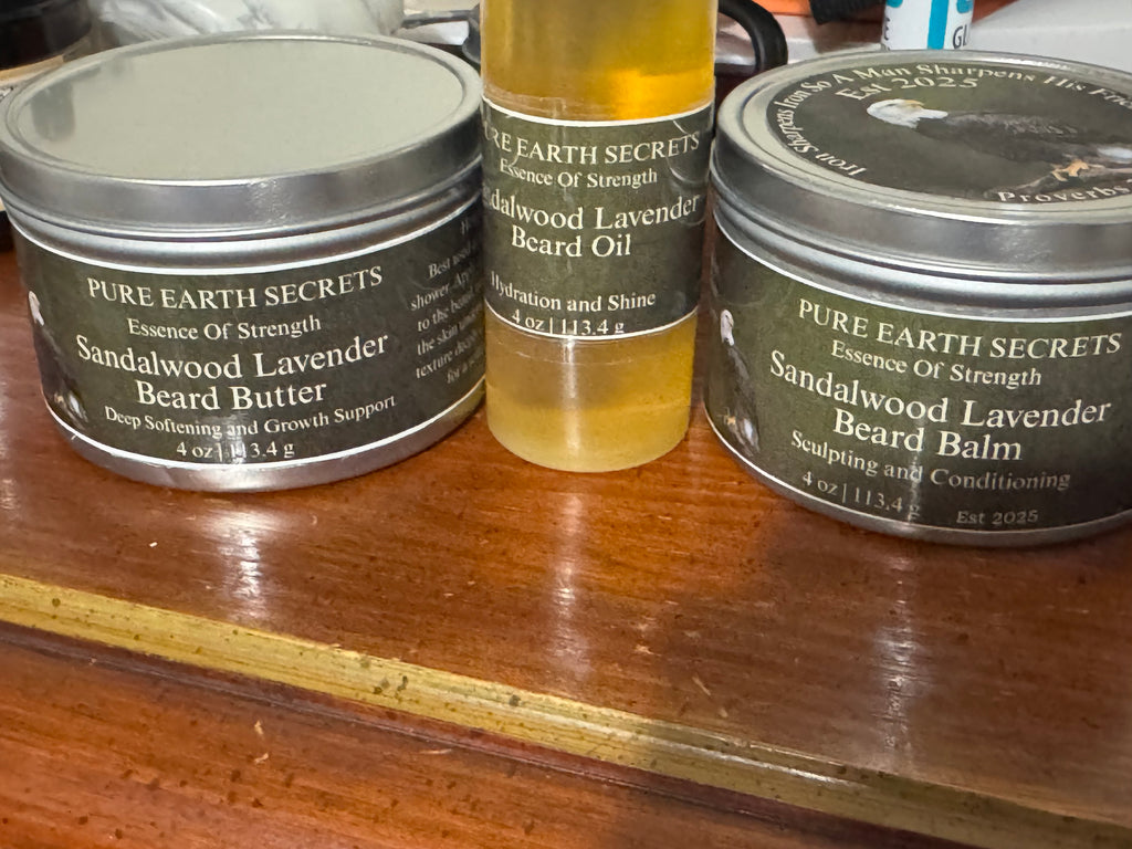 The Essence of Strength-Sandalwood Lavender Beard Trilogy Collection