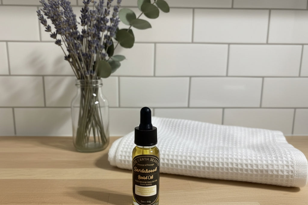 Sandalwood Beard Oil | Essence of Strength | Shine, Soften & Growth (1oz)