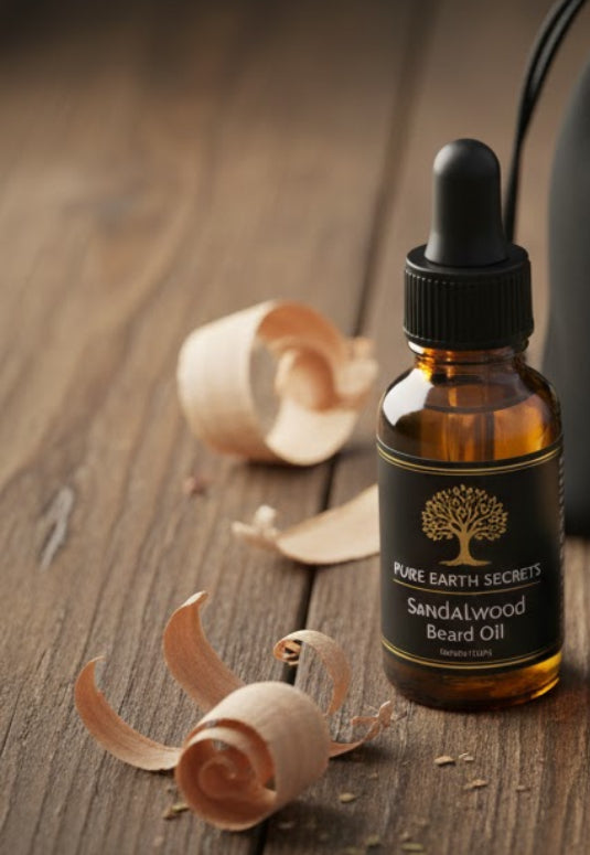 Sandalwood Beard Oil | Essence of Strength | Shine, Soften & Growth (1oz)