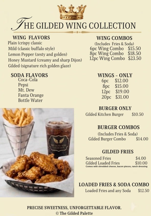 ✨ Big Flavor, Certified Excellence: Welcome to the Next Chapter of The Gilded Palette! ✨ LOCAL PICKUPs ONLY!! Delivery only for group orders and orders over $100.00 within the DALLAS COUNTY CITY LIMITS!! NO EXCEPTIONS!!!