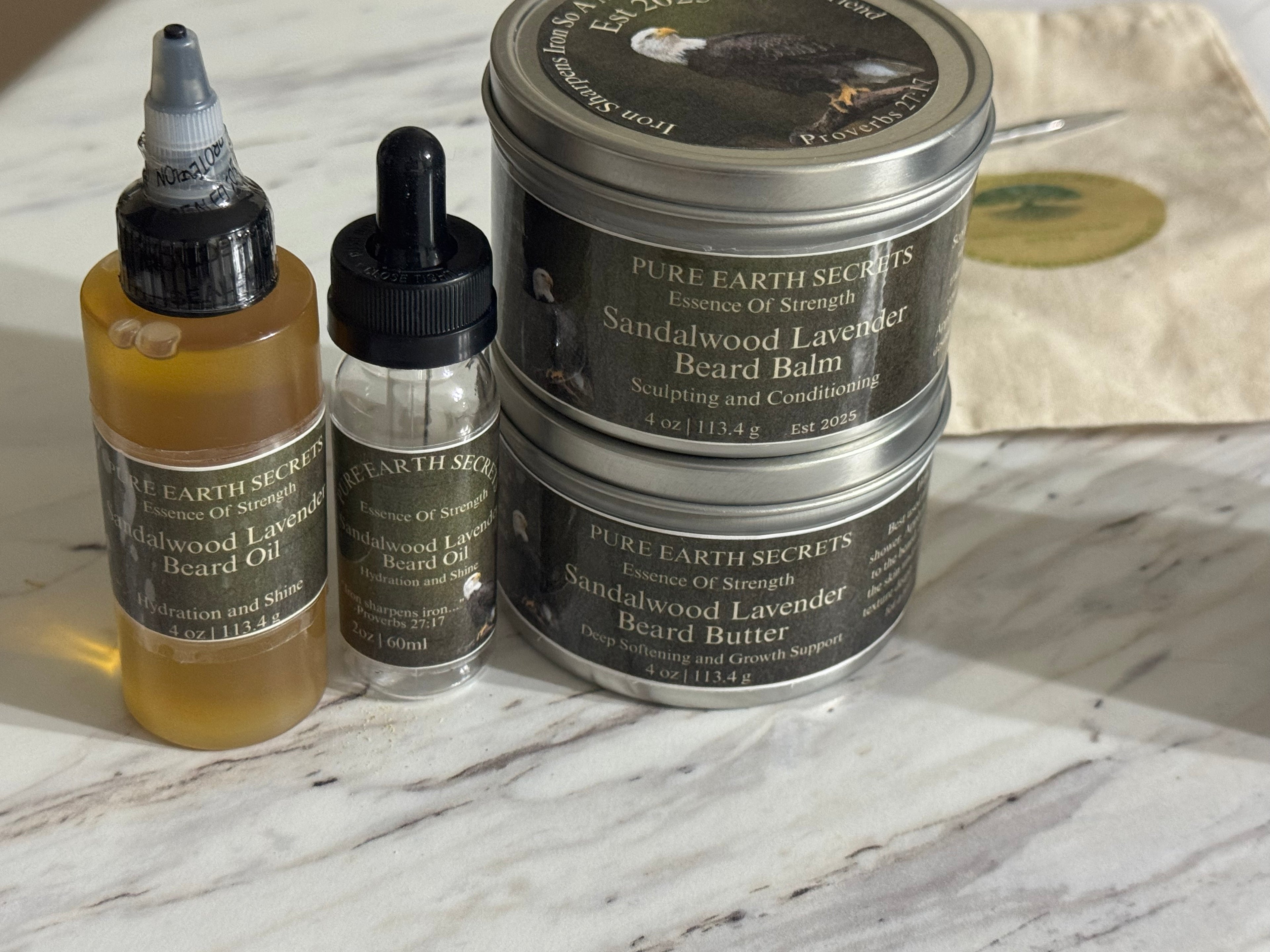 The Essence of Strength-Sandalwood Lavender Beard Trilogy Collection