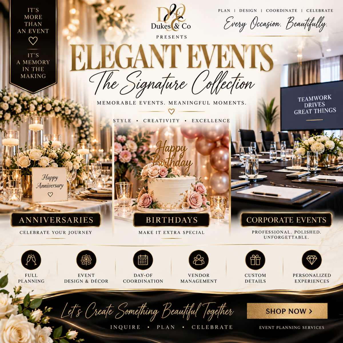 Executive Event Coordination | Birthday & Anniversary Services