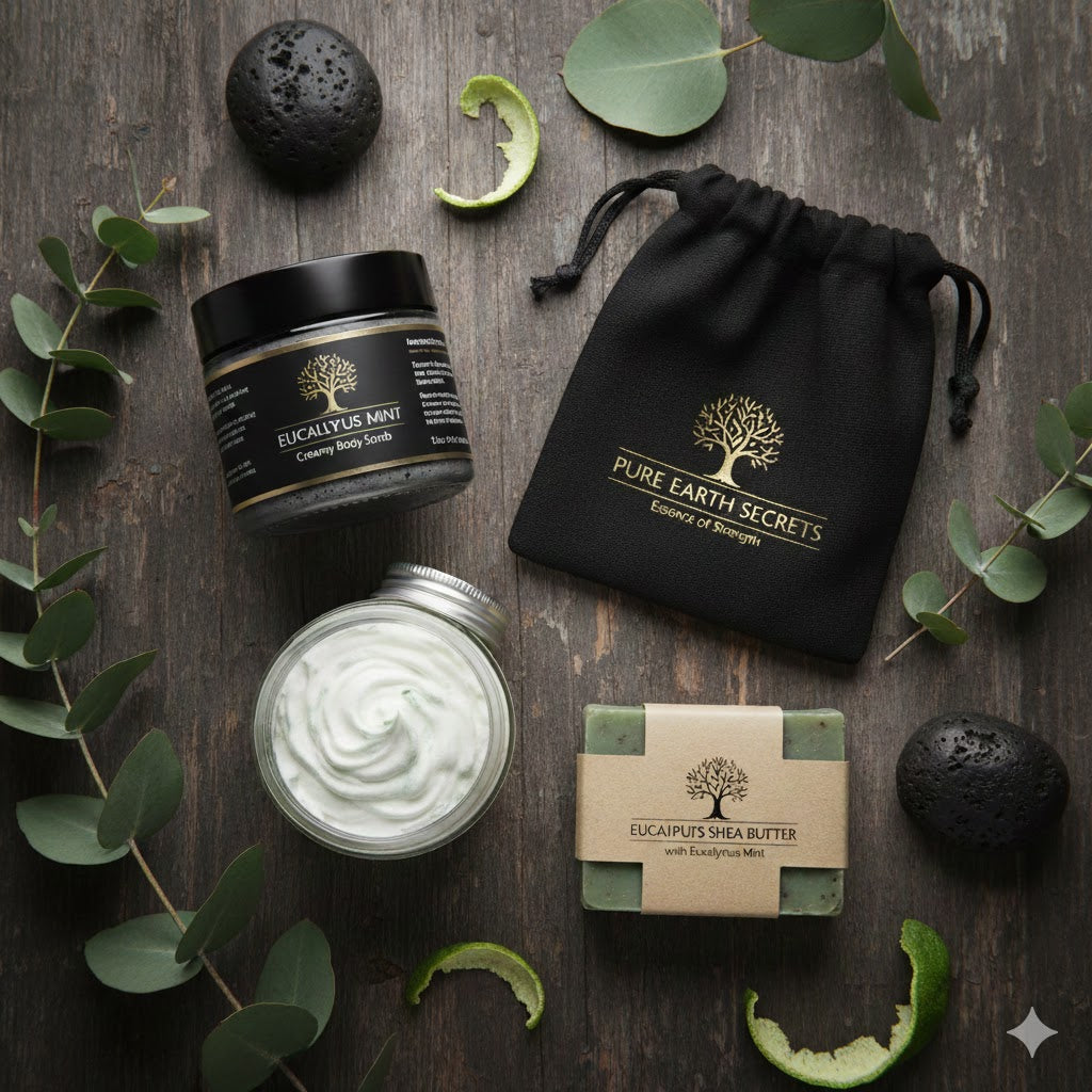 PURE EARTH SECRETS: Essence of Strength Eucalyptus Mint Sampler Kit